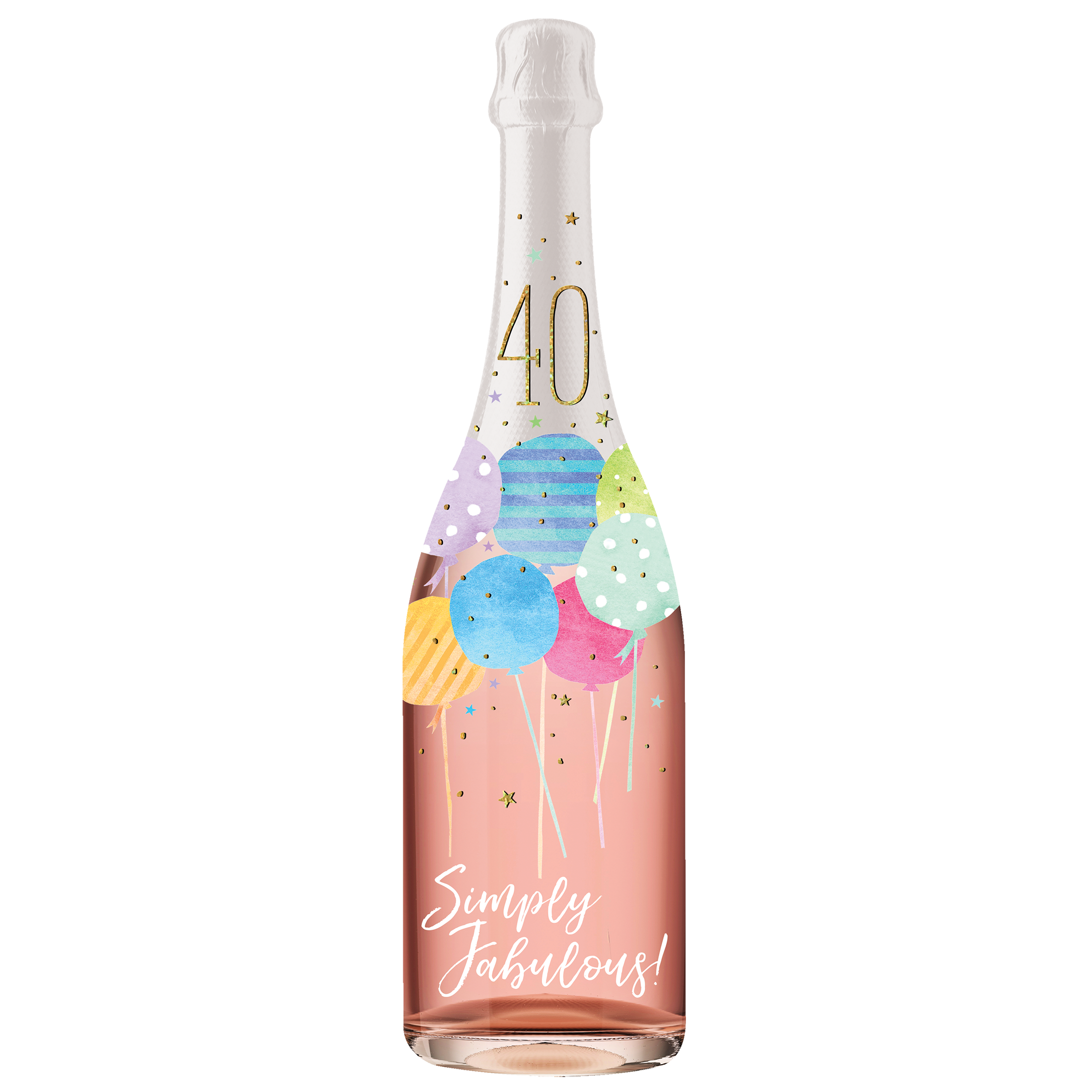 40th Simply Fabulous Birthday Champagne sound Card
